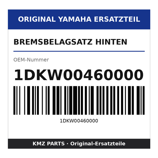 Yamaha Bremsbelagsatz hinten 1DKW00460000