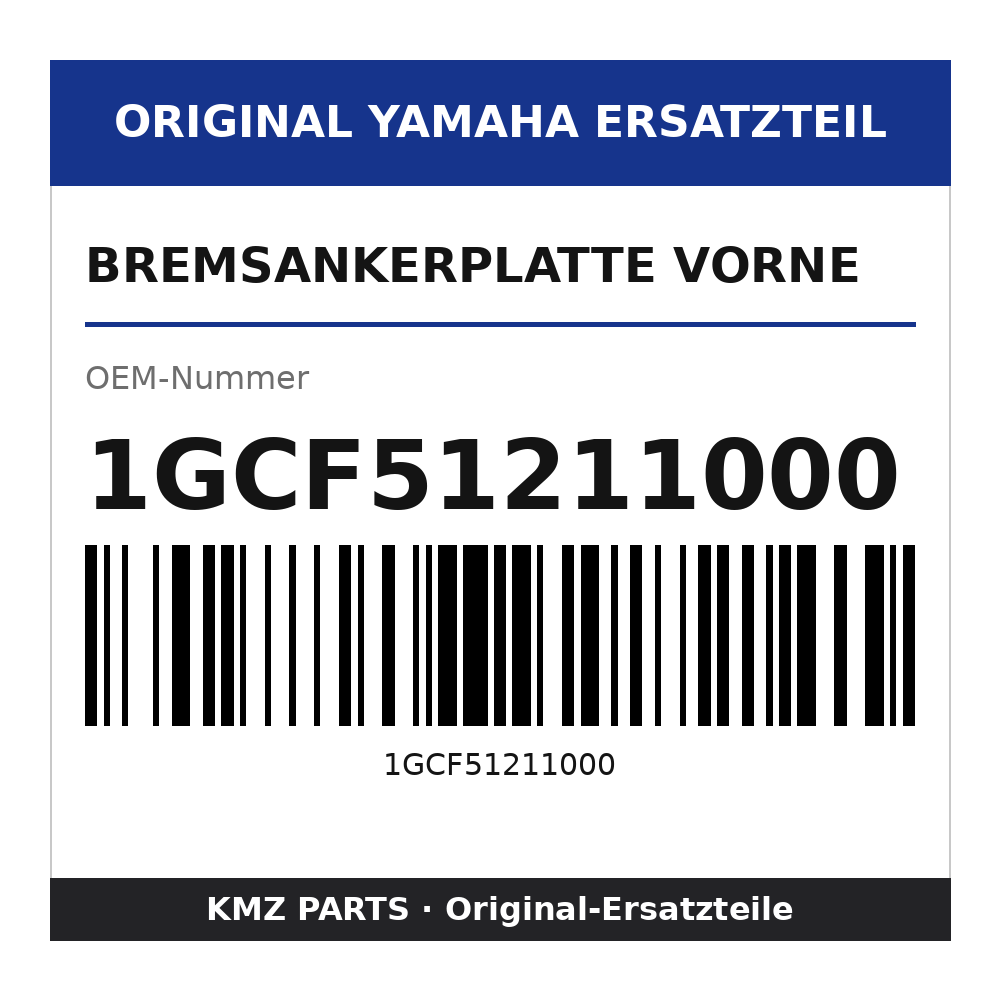 Yamaha Bremsankerplatte vorne 1GCF51211000