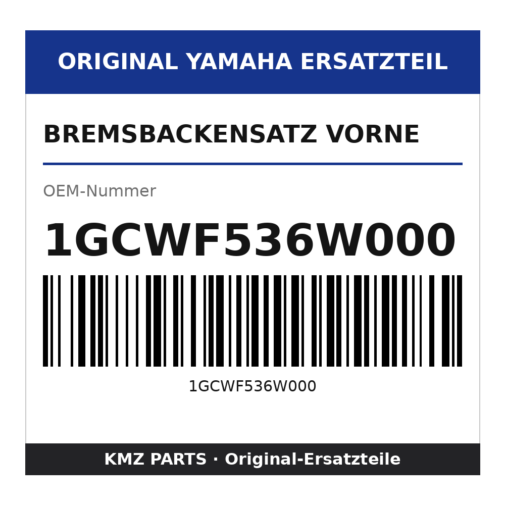 Yamaha Bremsbackensatz vorne 1GCWF536W000
