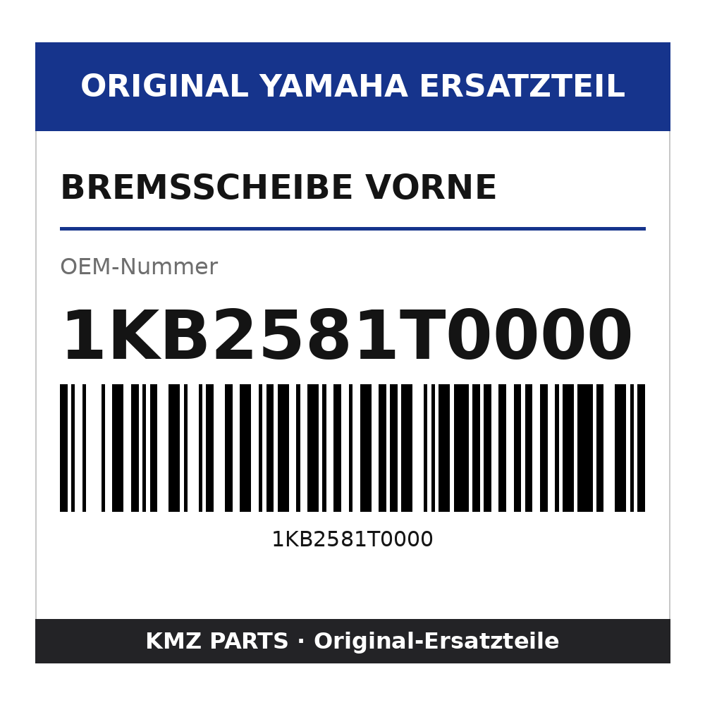 Yamaha Bremsscheibe vorne 1KB2581T0000