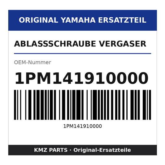 Yamaha Ablassschraube Vergaser 1PM141910000