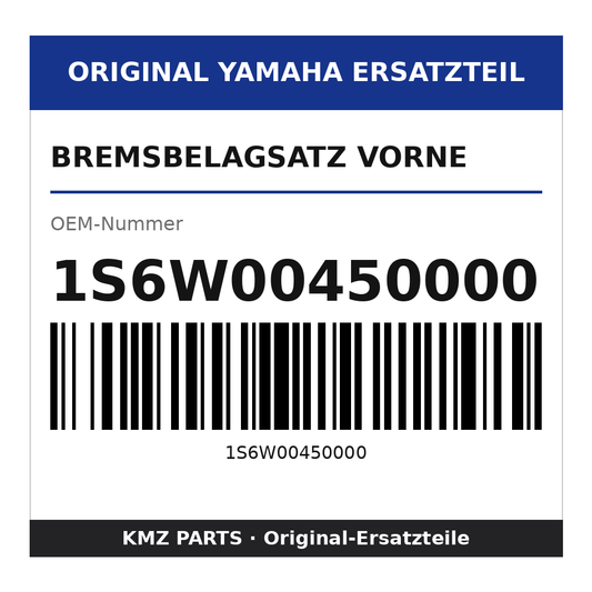 Yamaha Bremsbelagsatz vorne 1S6W00450000