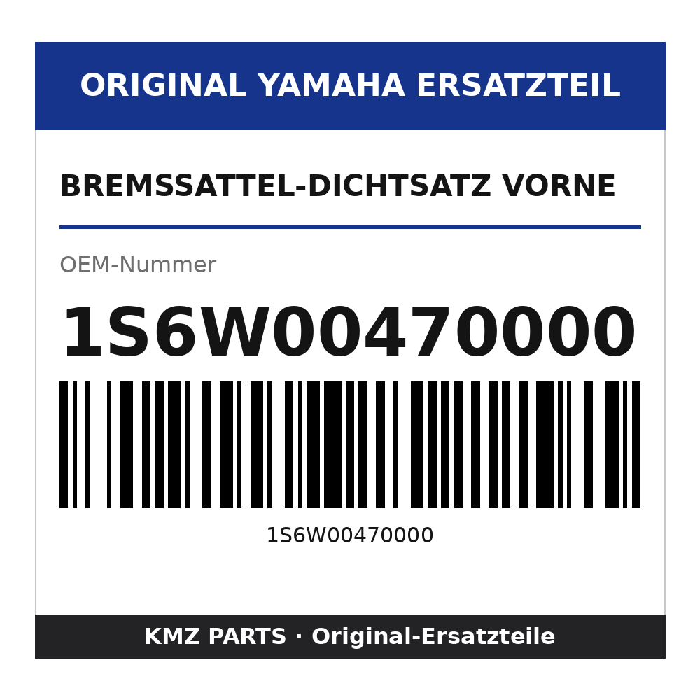 Yamaha Bremssattel-Dichtsatz vorne 1S6W00470000