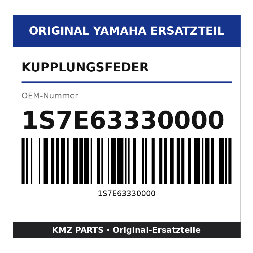 Yamaha Kupplungsfeder 1S7E63330000