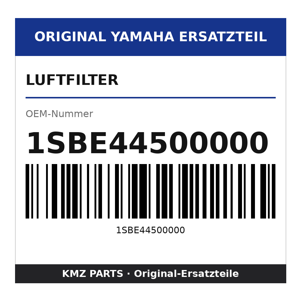 Yamaha Luftfilter 1SBE44500000