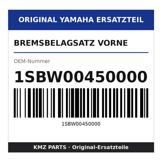 Yamaha Bremsbelagsatz vorne 1SBW00450000
