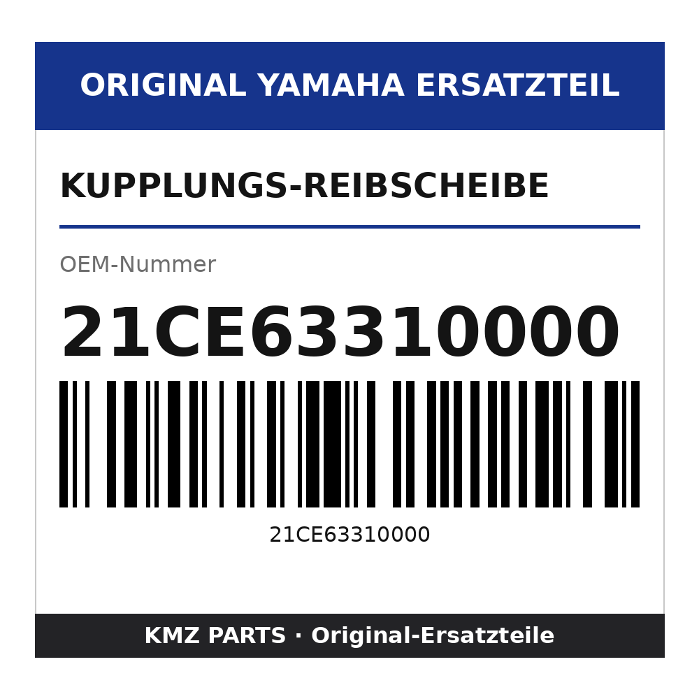 Yamaha Kupplungs-Reibscheibe 21CE63310000