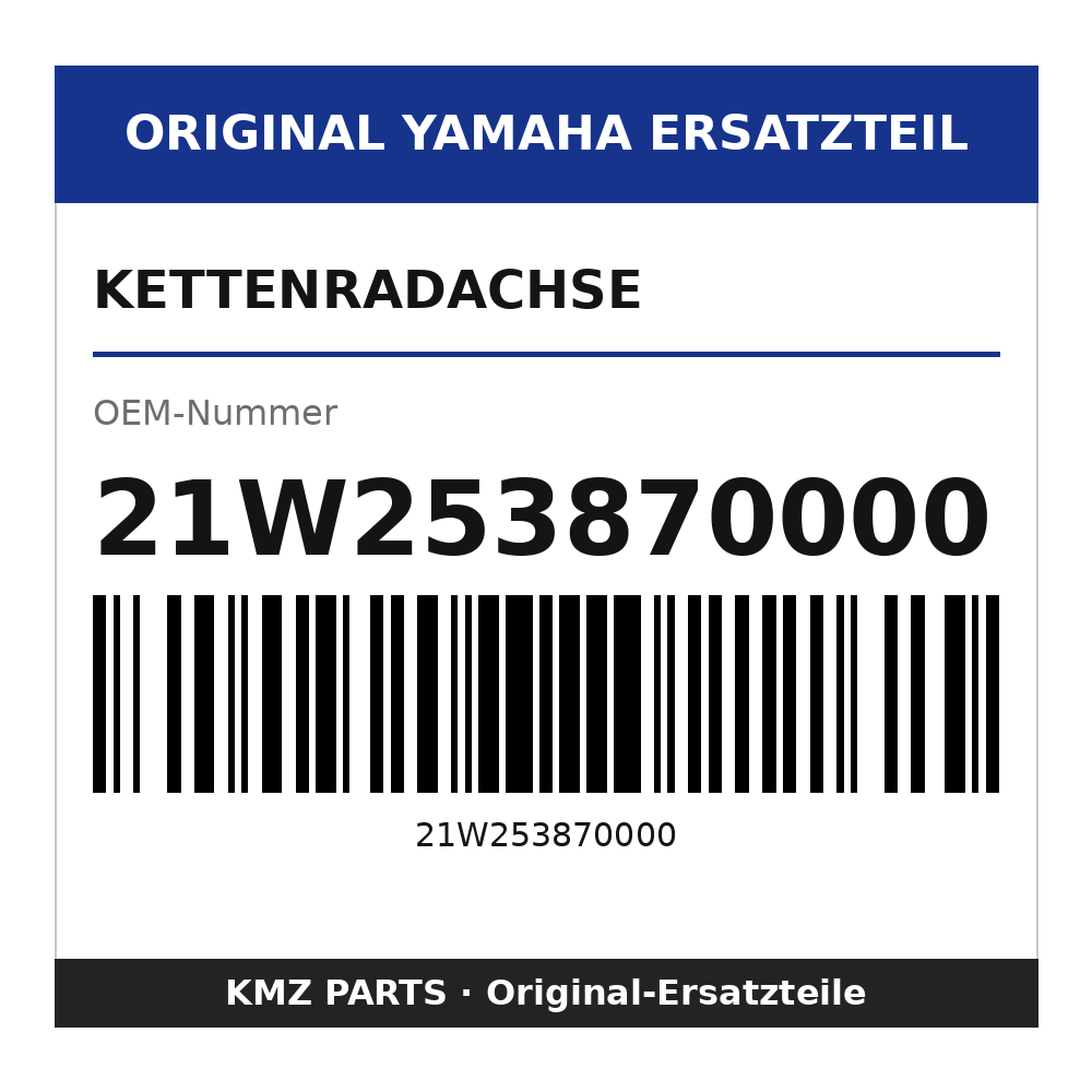 Yamaha Kettenradachse 21W253870000