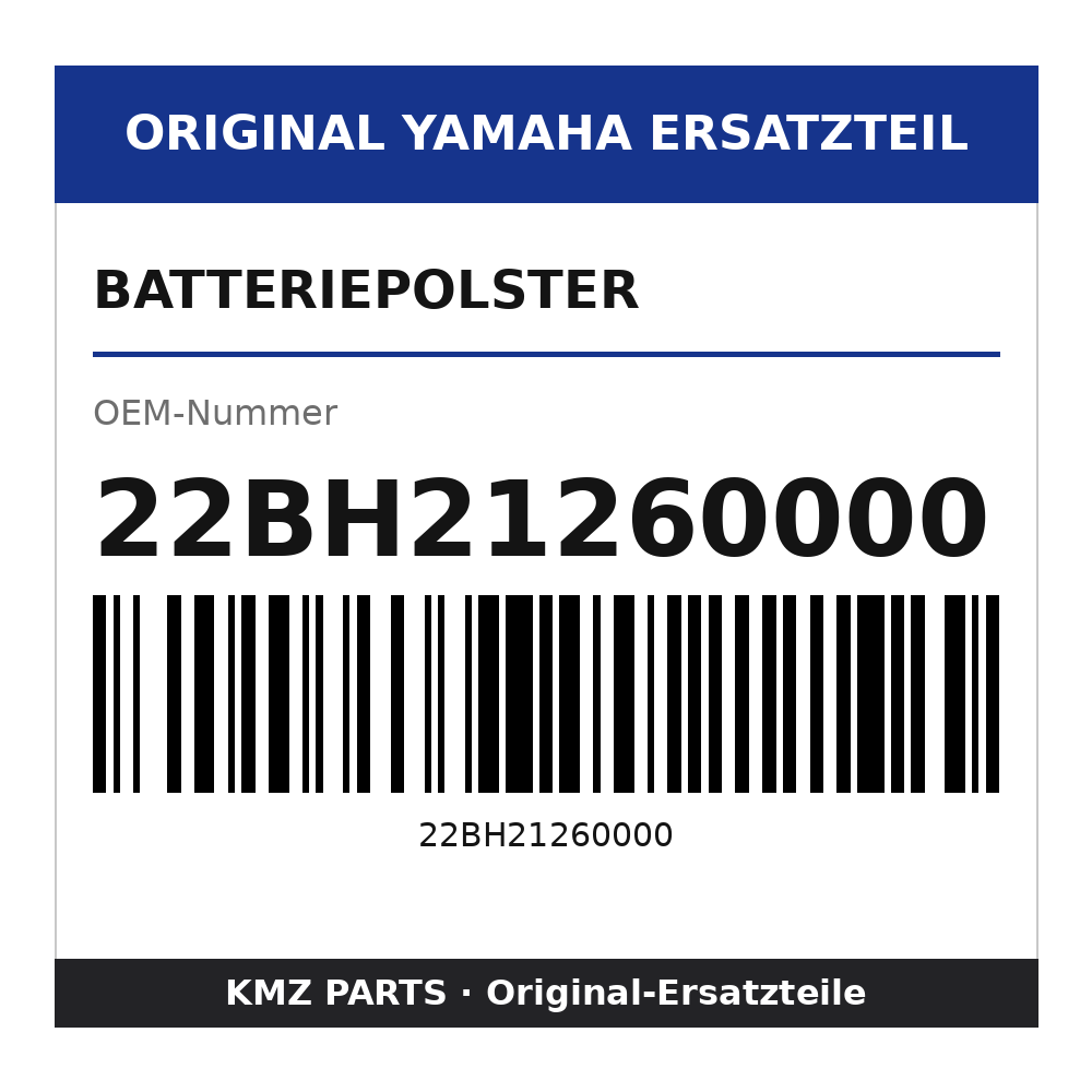 Yamaha Batteriepolster 22BH21260000