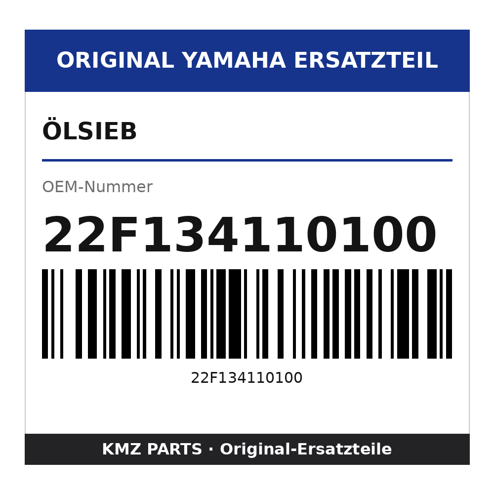 Yamaha Ölsieb 22F134110100