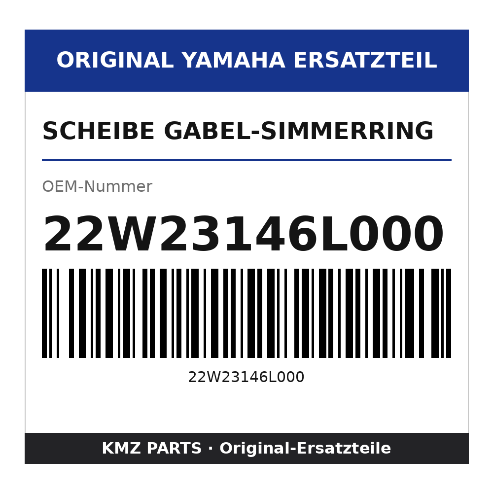 Yamaha Scheibe Gabel-Simmerring 22W23146L000