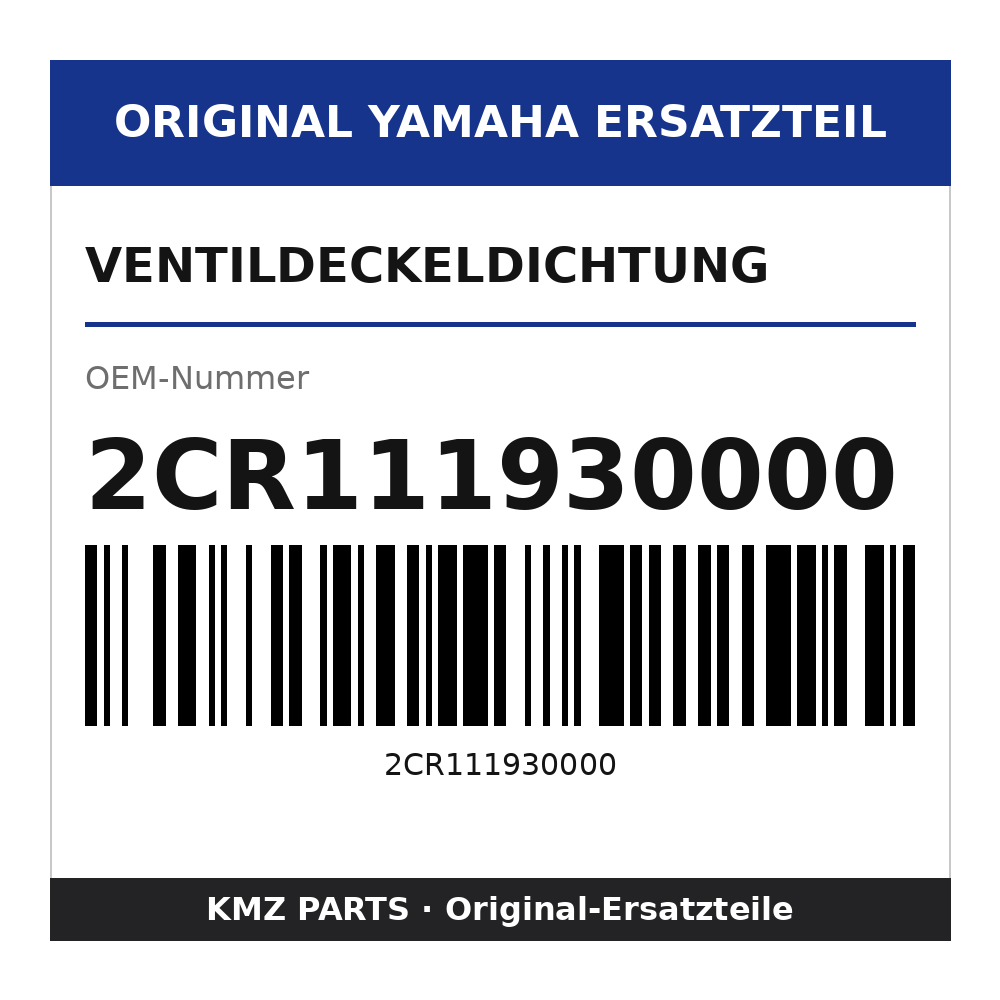Yamaha Ventildeckeldichtung 2CR111930000