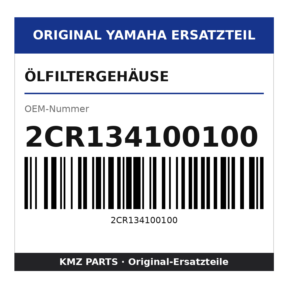 Yamaha Ölfiltergehäuse 2CR134100100