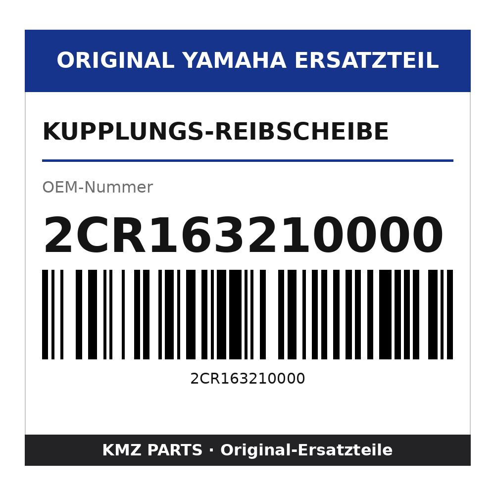 Yamaha Kupplungs-Reibscheibe 2CR163210000