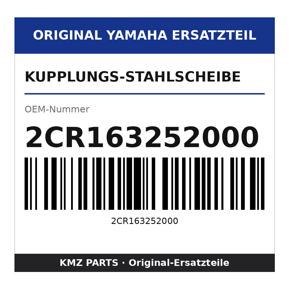 Yamaha Kupplungs-Stahlscheibe 2CR163252000