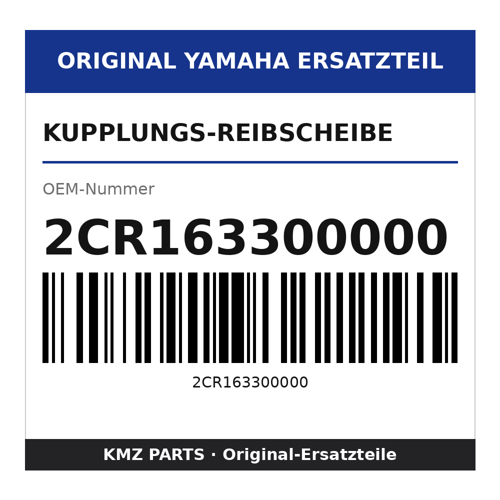Yamaha Kupplungs-Reibscheibe 2CR163300000