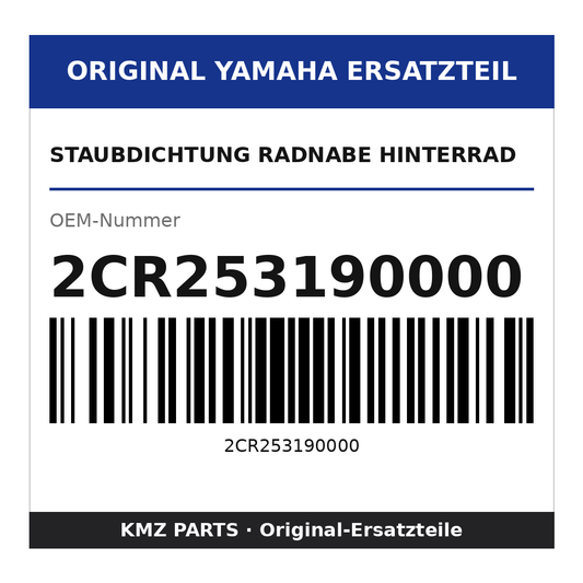 Yamaha Staubdichtung Radnabe Hinterrad 2CR253190000