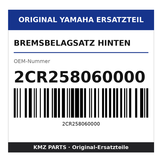 Yamaha Bremsbelagsatz hinten 2CR258060000