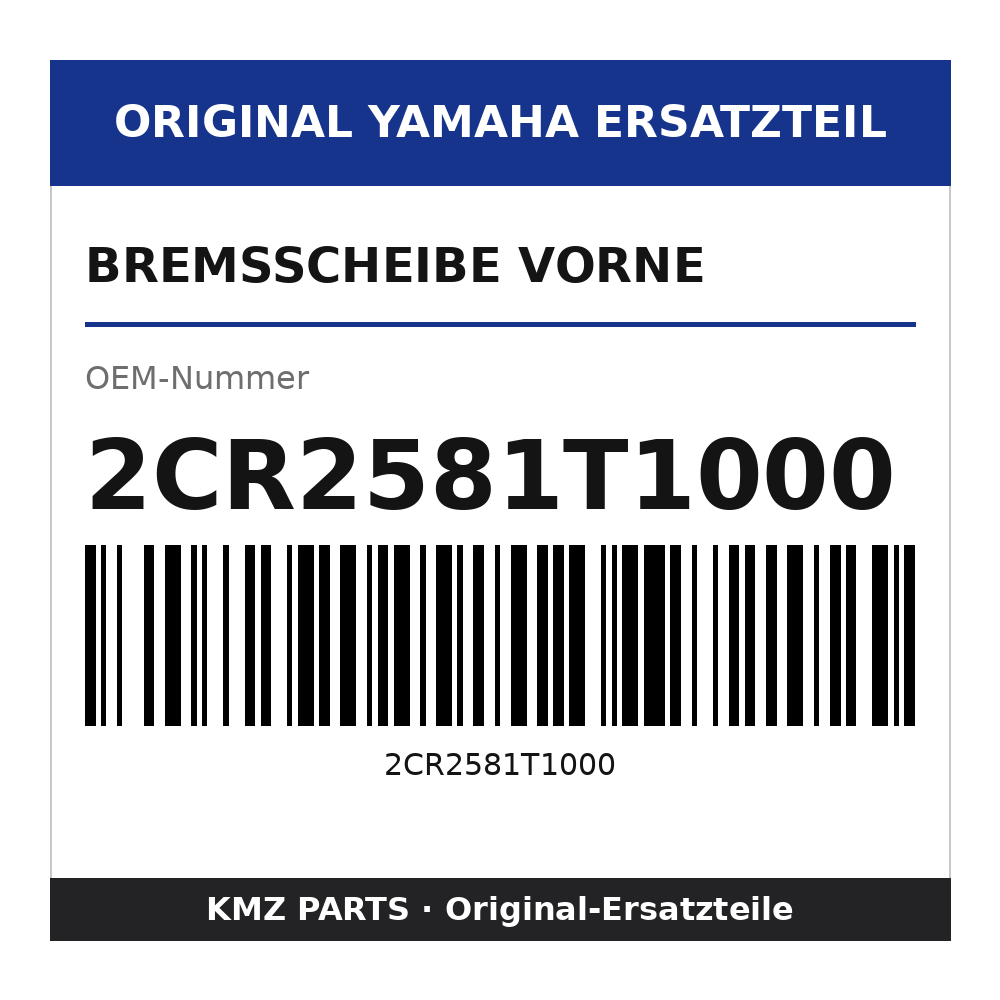 Yamaha Bremsscheibe vorne 2CR2581T1000