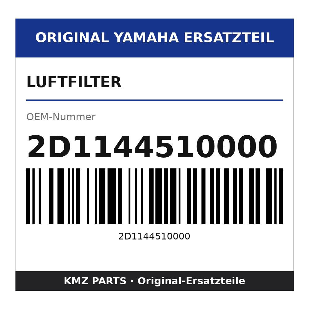 Yamaha Luftfilter 2D1144510000