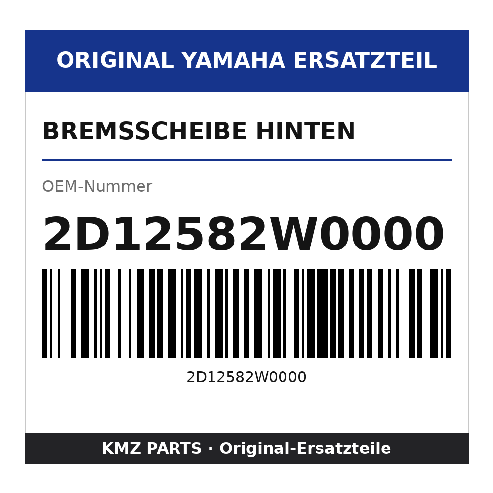 Yamaha Bremsscheibe hinten 2D12582W0000