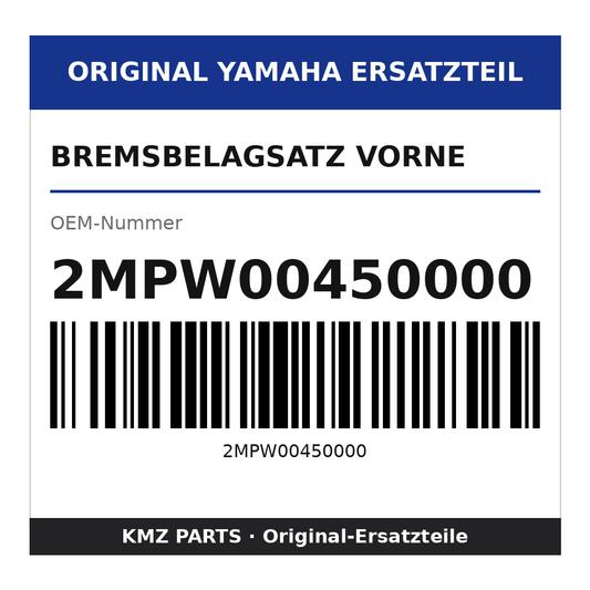 Yamaha Bremsbelagsatz vorne 2MPW00450000