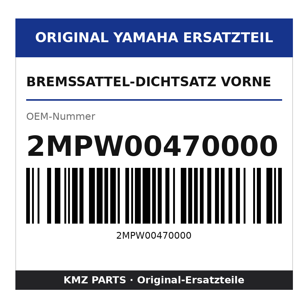 Yamaha Bremssattel-Dichtsatz vorne 2MPW00470000