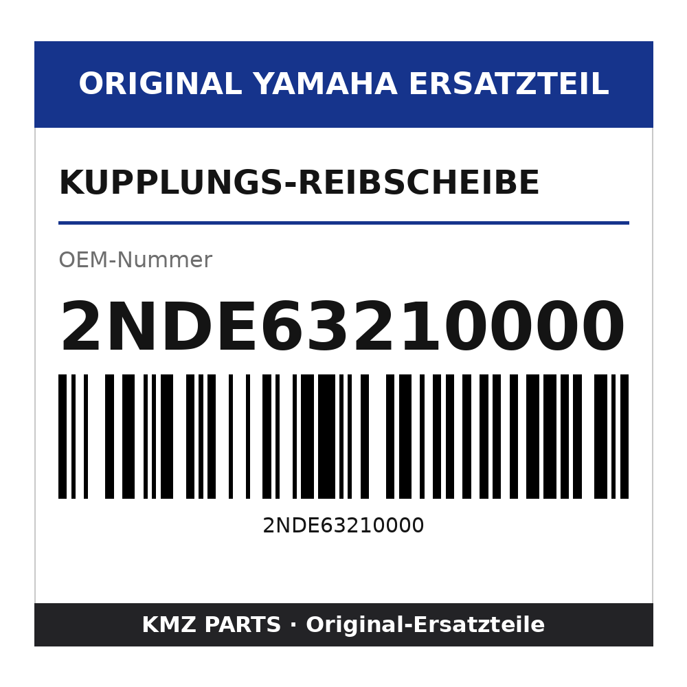Yamaha Kupplungs-Reibscheibe 2NDE63210000