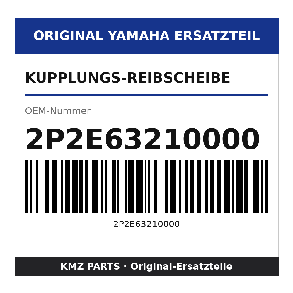 Yamaha Kupplungs-Reibscheibe 2P2E63210000