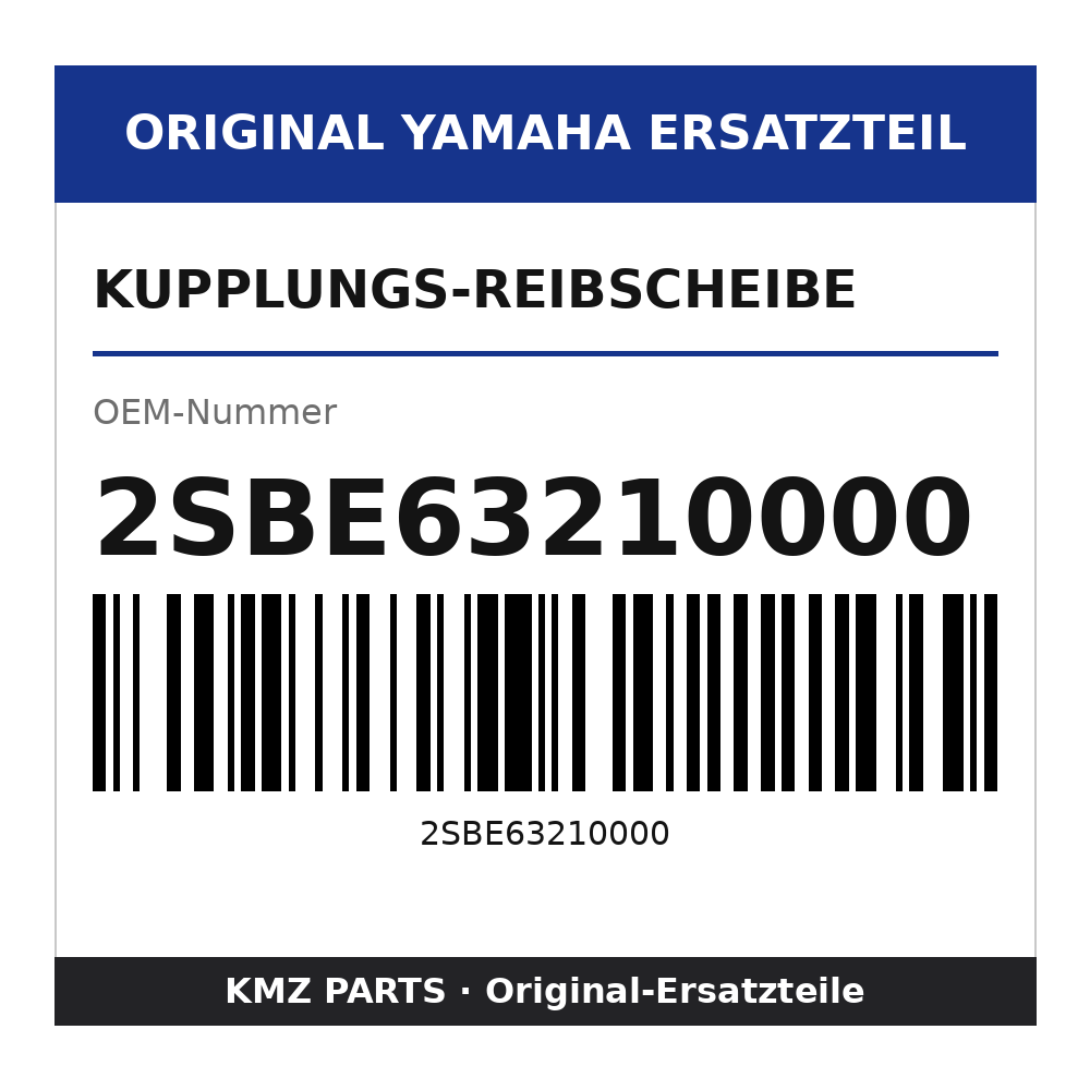 Yamaha Kupplungs-Reibscheibe 2SBE63210000