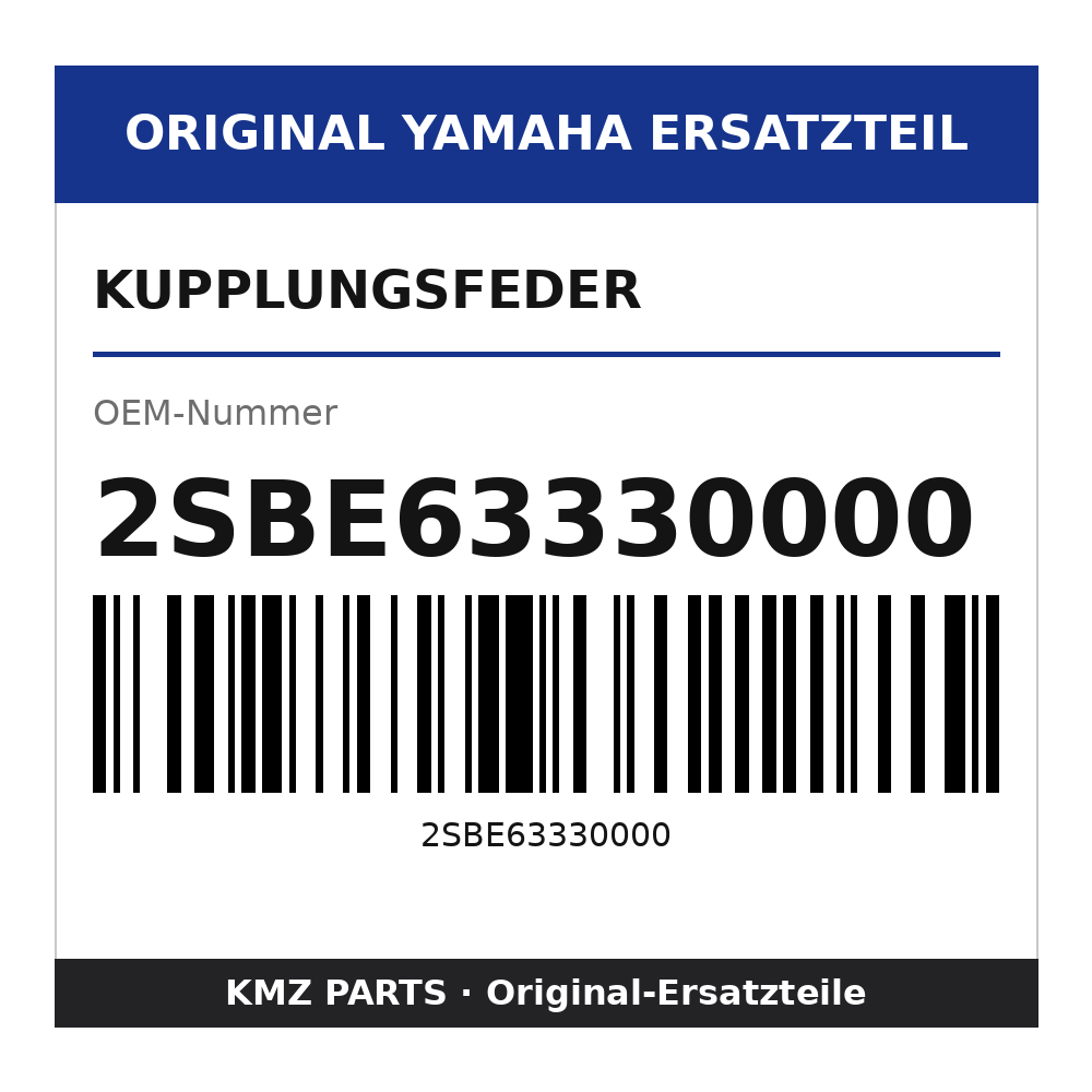Yamaha Kupplungsfeder 2SBE63330000