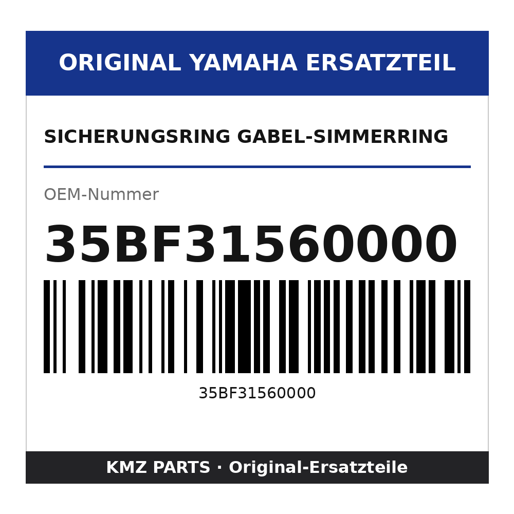 Yamaha Sicherungsring Gabel-Simmerring 35BF31560000