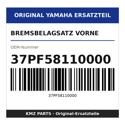 Yamaha Bremsbelagsatz vorne 37PF58110000