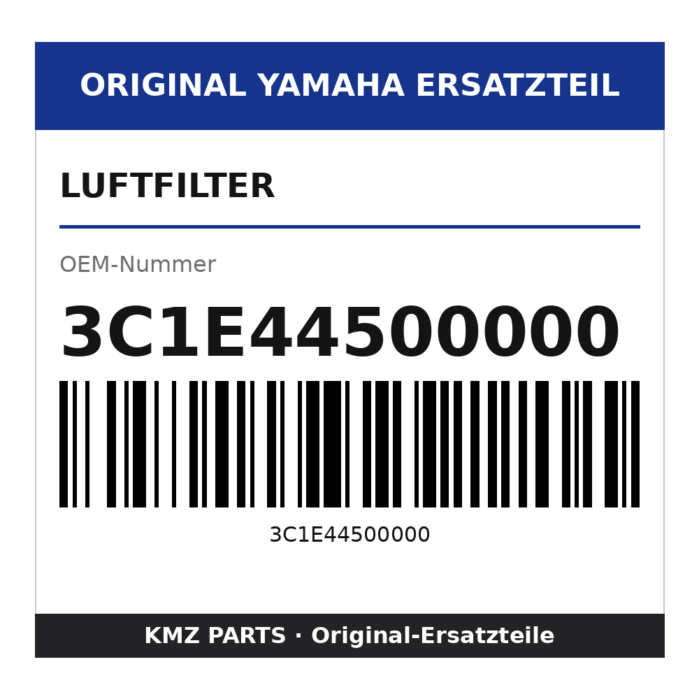 Yamaha Luftfilter 3C1E44500000