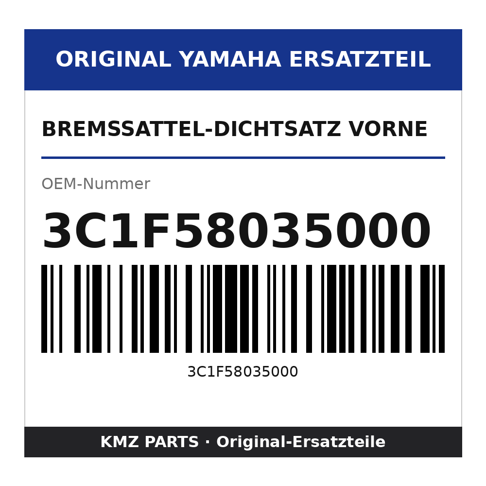 Yamaha Bremssattel-Dichtsatz vorne 3C1F58035000