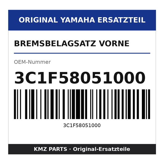 Yamaha Bremsbelagsatz vorne 3C1F58051000