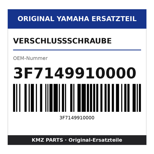 Yamaha Verschlussschraube 3F7149910000