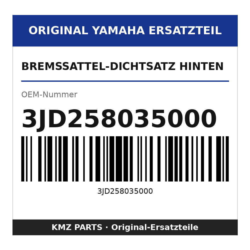 Yamaha Bremssattel-Dichtsatz hinten 3JD258035000