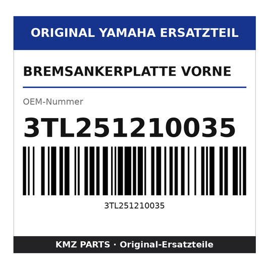 Yamaha Bremsankerplatte vorne 3TL251210035