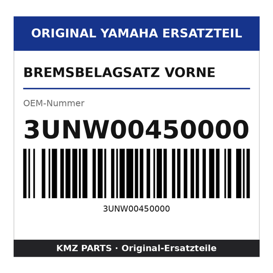 Yamaha Bremsbelagsatz vorne 3UNW00450000