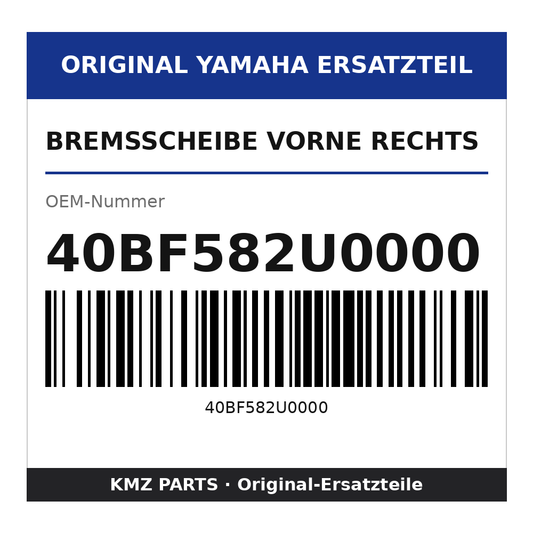 Yamaha Bremsscheibe vorne rechts 40BF582U0000