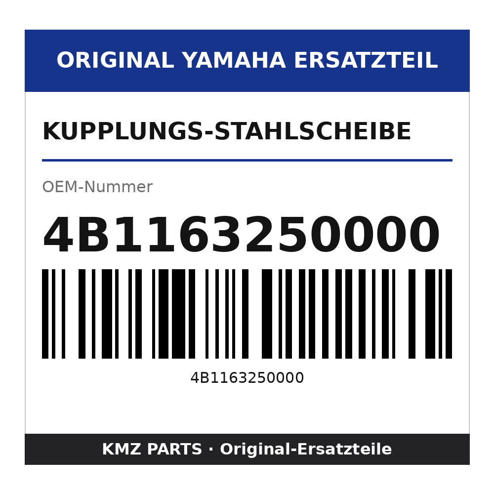 Yamaha Kupplungs-Stahlscheibe 4B1163250000