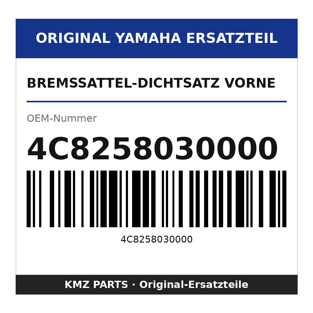 Yamaha Bremssattel-Dichtsatz vorne 4C8258030000