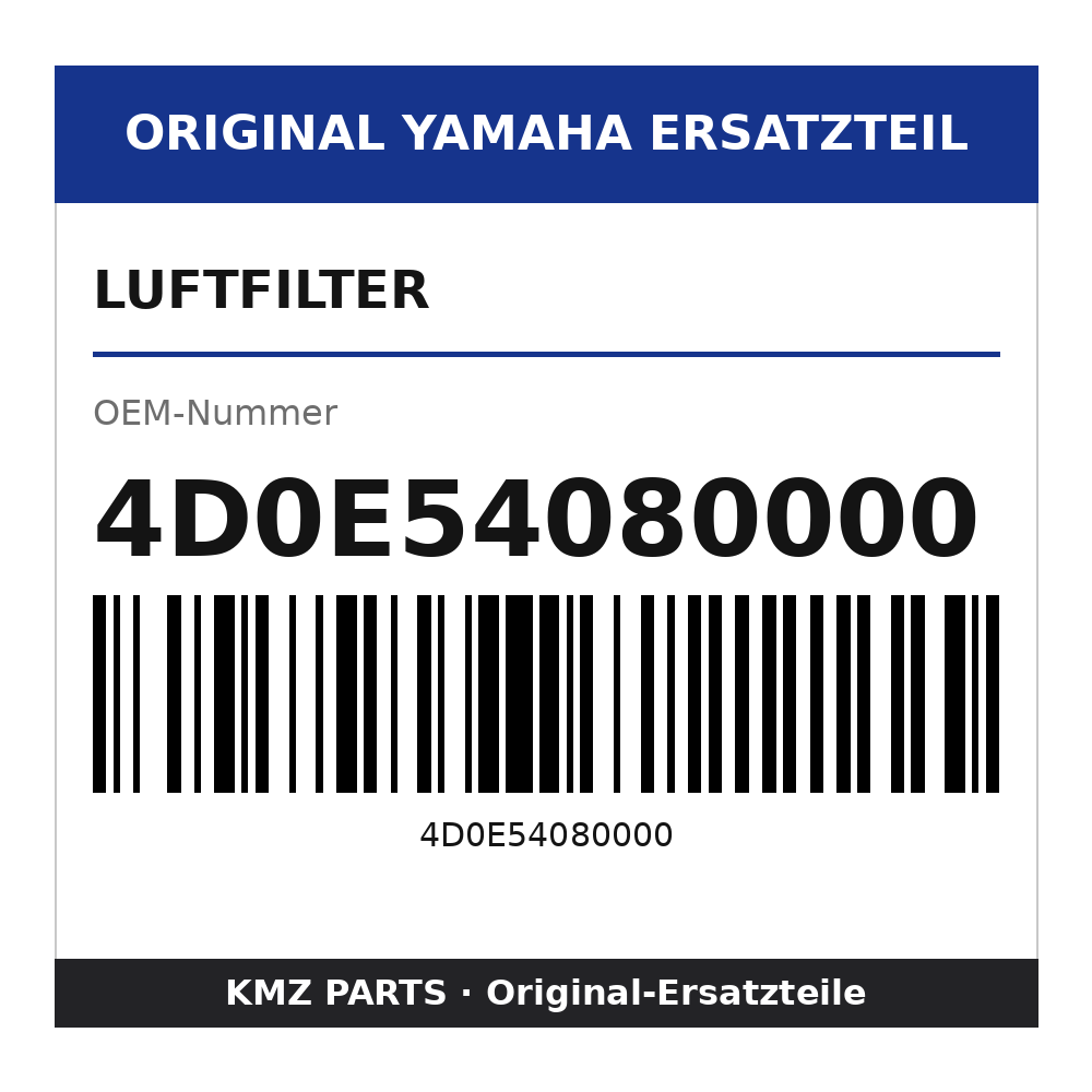 Yamaha Luftfilter 4D0E54080000