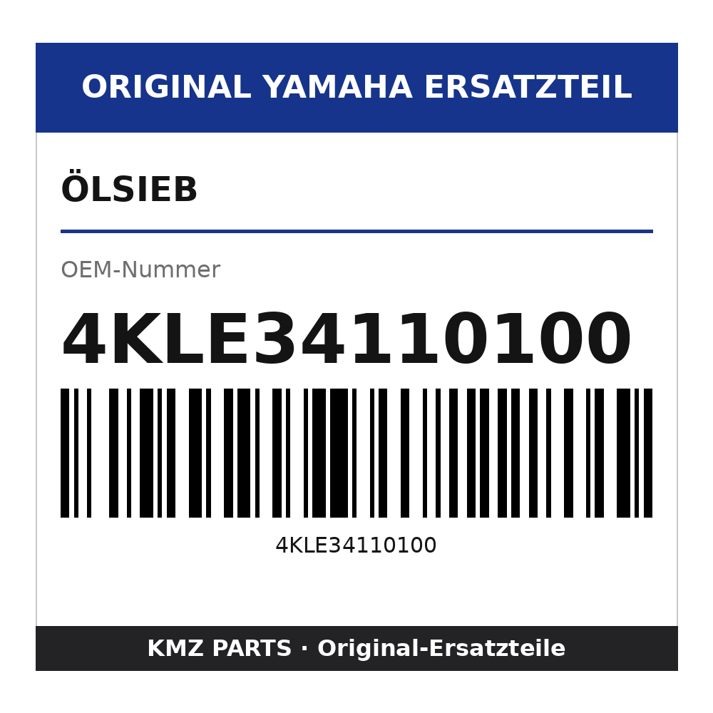 Yamaha Ölsieb 4KLE34110100