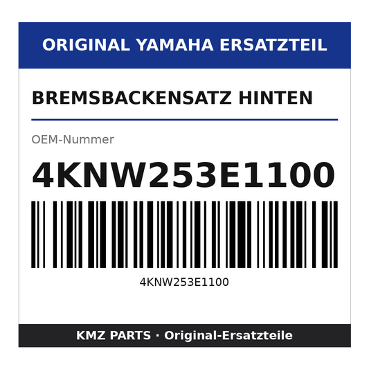 Yamaha Bremsbackensatz hinten 4KNW253E1100