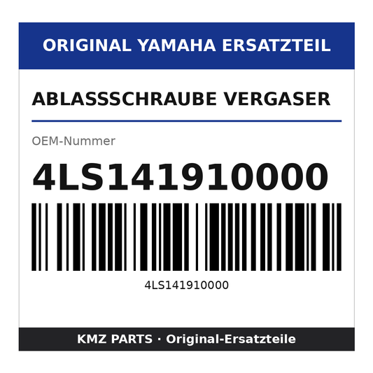 Yamaha Ablassschraube Vergaser 4LS141910000