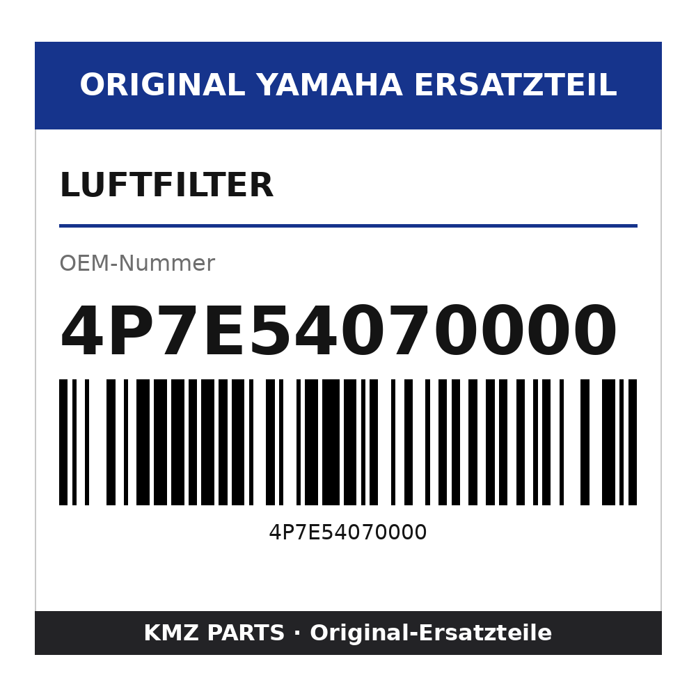 Yamaha Luftfilter 4P7E54070000