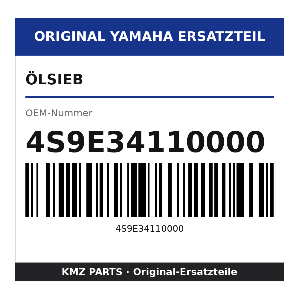 Yamaha Ölsieb 4S9E34110000