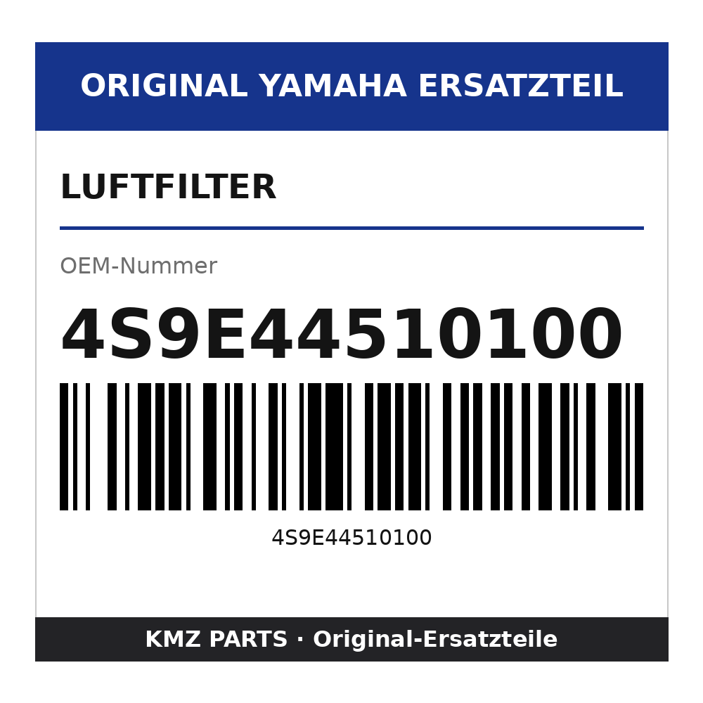 Yamaha Luftfilter 4S9E44510100